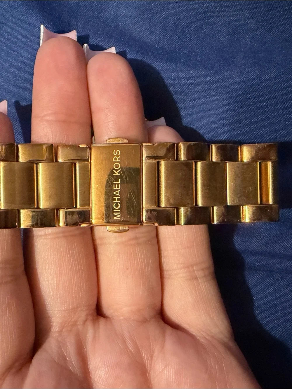 Michael Kors Men’s Rose Gold Bracelet Chronograph Watch with Pink Dial